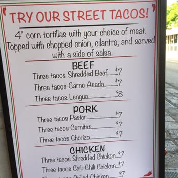 Maria Bonita - Menu at entrance 12.28.15 - Mexican Near Me - Honolulu, Hawaii