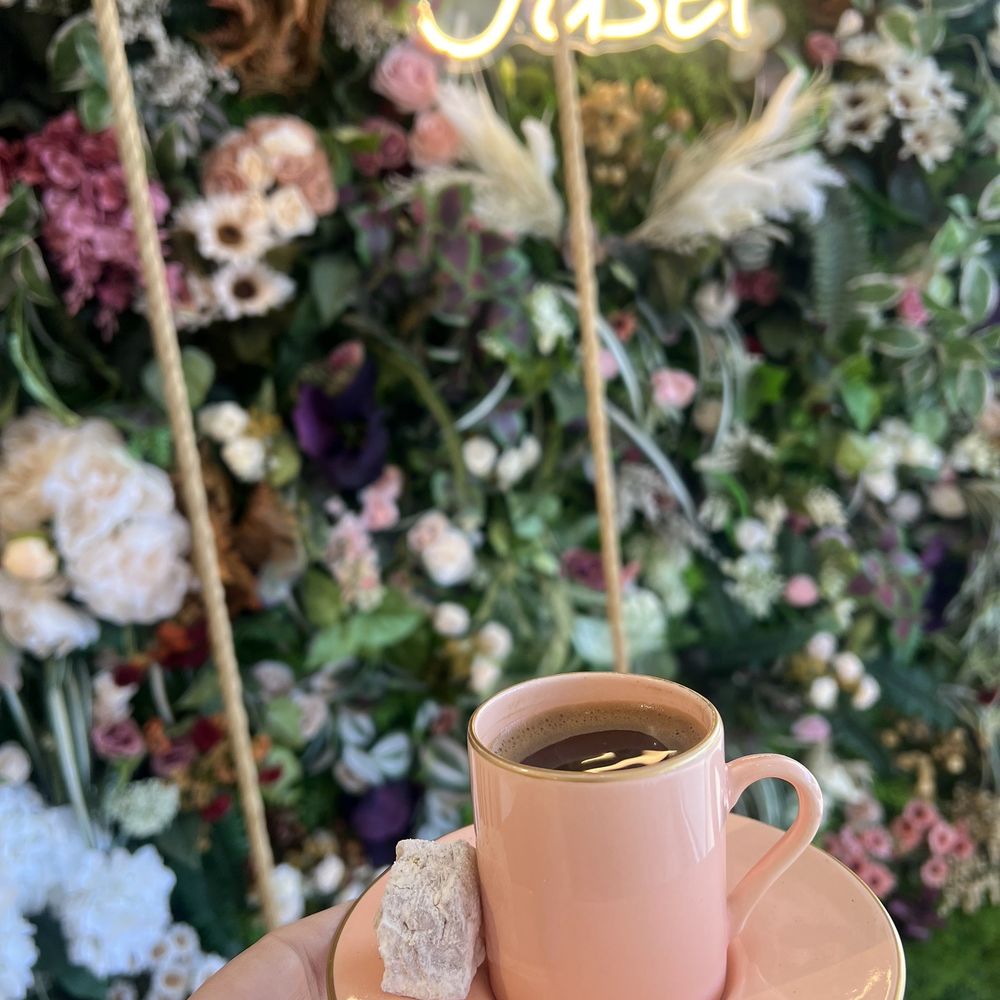 Turkish coffee and a Turkish delight, complimentary Turkish coffee and a Turkish delight, complimentary