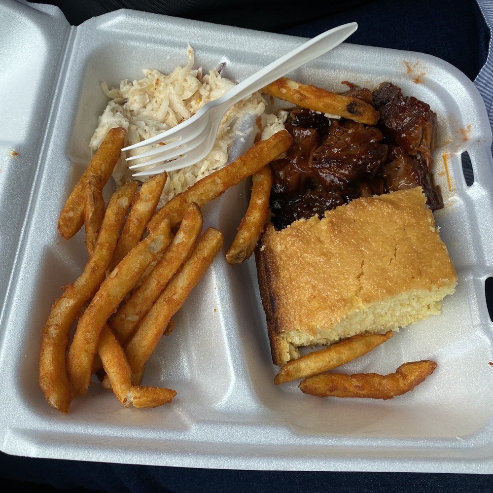 Big Pink's BBQ - Burnt Ends w/fries and coleslaw. - Caterers Near Me - Bridgewater, New Jersey