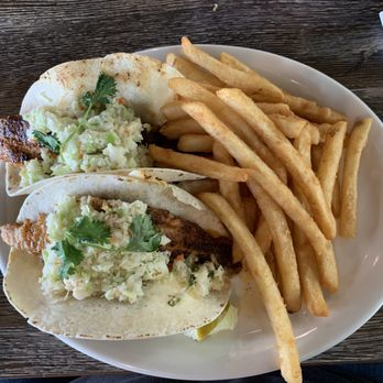 Kowaliga Restaurant - Blackened Catfish Tacos with Fries - Southern Near Me - Alexander City, Alabama