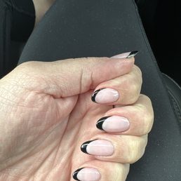 Black French manicure Black French manicure