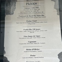 Pickles - Menu