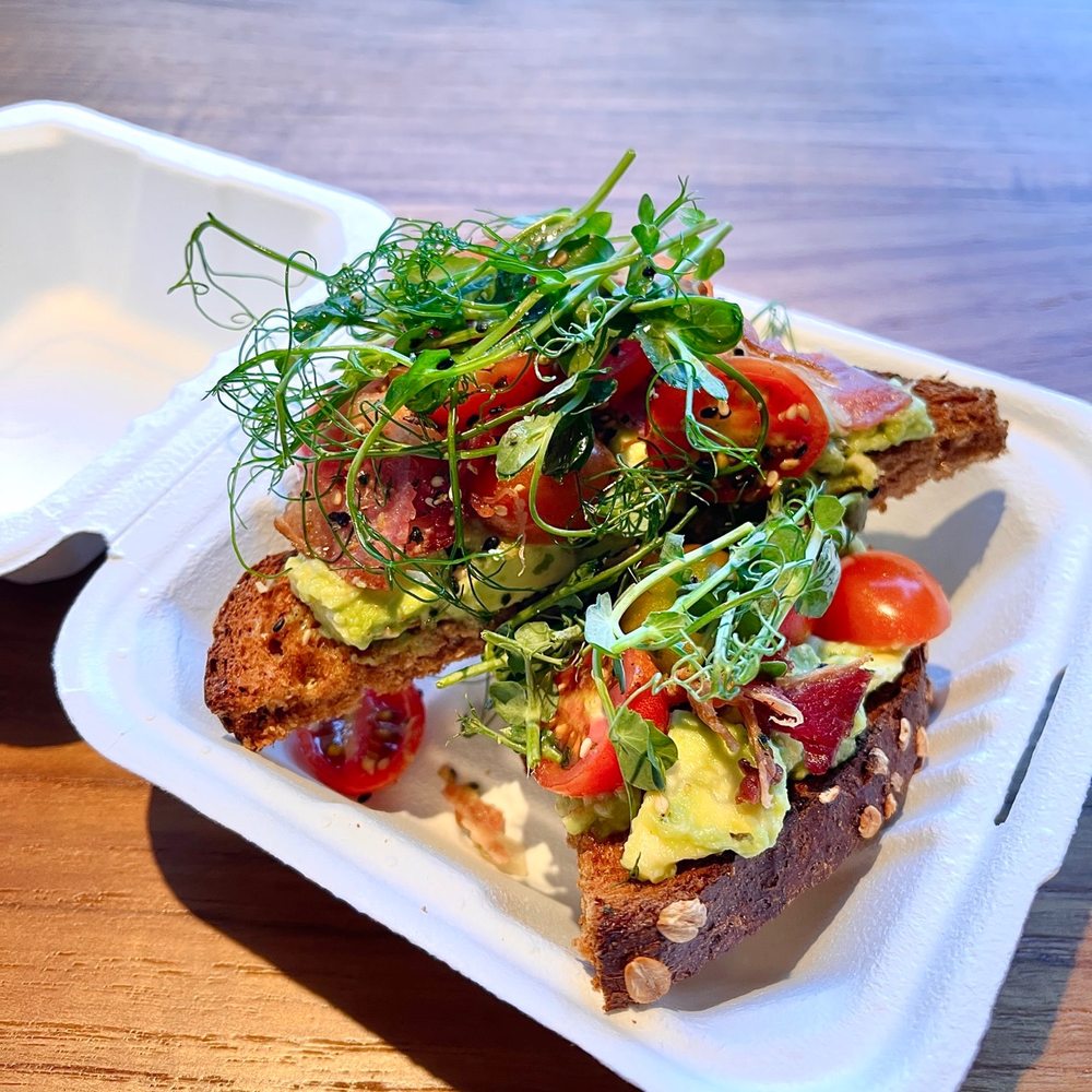 B-Side Coffee Bar - Avocado toast with bacon - Coffee & Tea Near Me - Honolulu, Hawaii B-Side Coffee Bar - Avocado toast with bacon - Coffee & Tea Near Me - Honolulu, Hawaii