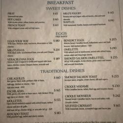Milo's - Menu