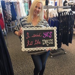 David's Bridal - The day I discovered THE dress at David's. They like to help celebrate the moment. :)
