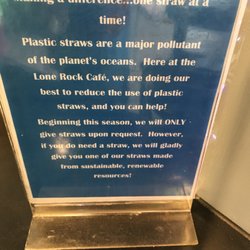 Rock Cut Concessions - No straws please