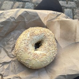 Plain sesame bagel
