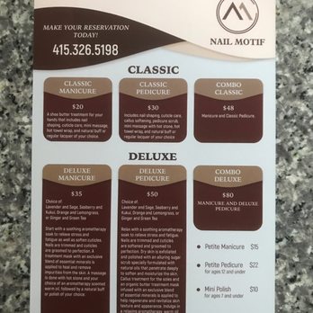 Nail Motif - Menu - Nail Salons Near Me - Mill Valley, California Nail Motif - Menu - Nail Salons Near Me - Mill Valley, California