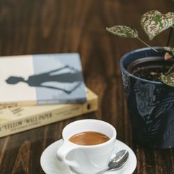 Horizontal Coffee & Books - Photo by Joshua Zawiski