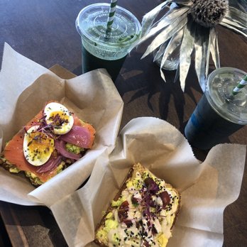 Alive & Well - My mom ordered the Miso Tahina Avocado Toast while I got the Lox Avocado Toast with an added "perfect egg" - Health Markets Near Me - Kahului, Hawaii Alive & Well - My mom ordered the Miso Tahina Avocado Toast while I got the Lox Avocado Toast with an added "perfect egg" - Health Markets Near Me - Kahului, Hawaii