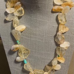Citrine and turquoise accents