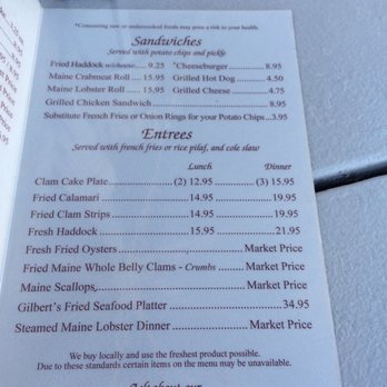 Gilbert's Chowder House - Menu - Seafood Near Me - Portland, Maine Gilbert's Chowder House - Menu - Seafood Near Me - Portland, Maine