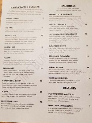 Menu photo 8 Big Time Burgers & Brew Portage, IN