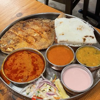 Surmai - Paplet Thali - Indian Near Me - Sunnyvale, California Surmai - Paplet Thali - Indian Near Me - Sunnyvale, California