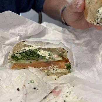 Big Bon Bodega - This was the salmon bagel sandwich - delicious! - Bagels Near Me - Savannah, Georgia Big Bon Bodega - This was the salmon bagel sandwich - delicious! - Bagels Near Me - Savannah, Georgia