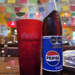 El Paisaje Mexican Bar & Grill - They have Mexican drinks and offer Coca-Cola and Pepsi fountain drinks. I believe this is the only Mexican restaurant that does that!