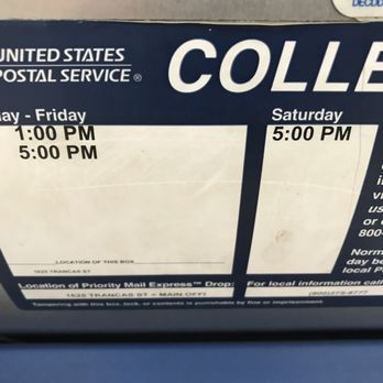 United States Postal Service - Collection: M-F 1p.m. & 5p.m. Saturday-5p.m. - Post Offices Near Me - Napa, California United States Postal Service - Collection: M-F 1p.m. & 5p.m. Saturday-5p.m. - Post Offices Near Me - Napa, California