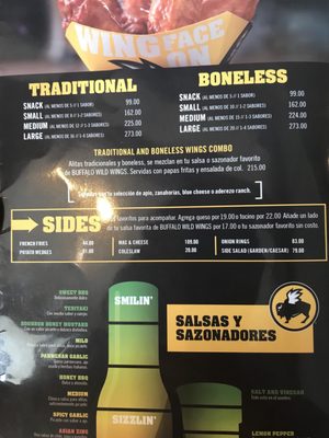 Menu photo 6 Buffalo Wild Wings Mexicali, BCN