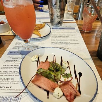 The Commentary - Berry Margaita and Grilled Watermelon salad - Bars Near Me - Arlington, Virginia The Commentary - Berry Margaita and Grilled Watermelon salad - Bars Near Me - Arlington, Virginia