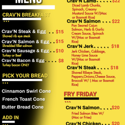 Crav’N Cones - Our Menu
