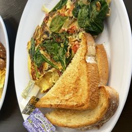 spinach and Spinach&mushroom Omelet