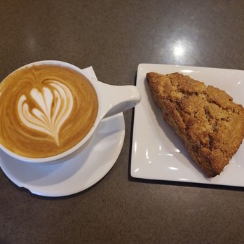 Bitter Sweet - Honey lavender latte with oatmilk and cinnamon scone - Desserts Near Me - Cupertino, California