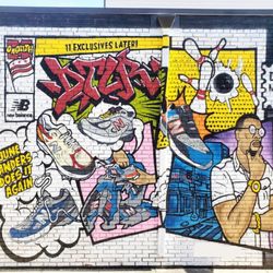 Grand Buffet Studio - New Balance x DTLR special edition anniversary custom design and mural on H st in Washington DC