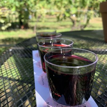 Mill River Winery - three glasses of wine on a table - Wineries Near Me - Rowley, Massachusetts Mill River Winery - three glasses of wine on a table - Wineries Near Me - Rowley, Massachusetts
