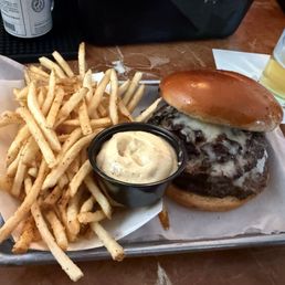 Frenchified Burger w/ fries Frenchified Burger w/ fries