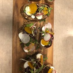 Chef Aviv Moshe - Confit beets bruschetta