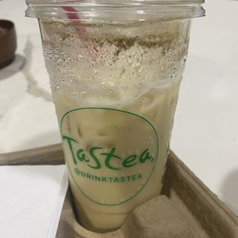 Tastea - Tea leaf residue at top and bottom - Bubble Tea Near Me - Chino Hills, California