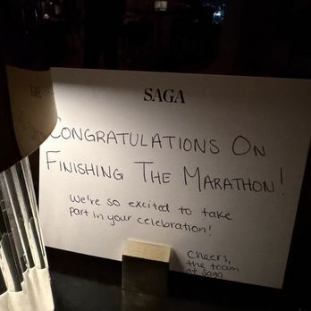 Saga - The customer service was spot on! Not And small touches like this are proof. - New American Near Me - New York, New York Saga - The customer service was spot on! Not And small touches like this are proof. - New American Near Me - New York, New York