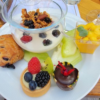 Provisional Kitchen - Top- Yogurt, right - mango Panna cotta, bottom right - pot de creme, bottom left-fruit tart, left-blackberry croissant - Breakfast & Brunch Near Me - San Diego, California Provisional Kitchen - Top- Yogurt, right - mango Panna cotta, bottom right - pot de creme, bottom left-fruit tart, left-blackberry croissant - Breakfast & Brunch Near Me - San Diego, California