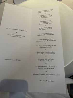 Menu photo 1 Patrick Guilbaud Restaurant Dublin, D Menu photo 1 Patrick Guilbaud Restaurant Dublin, D