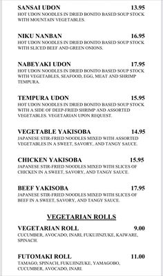 Menu photo 5 Village Sushi Seattle, WA