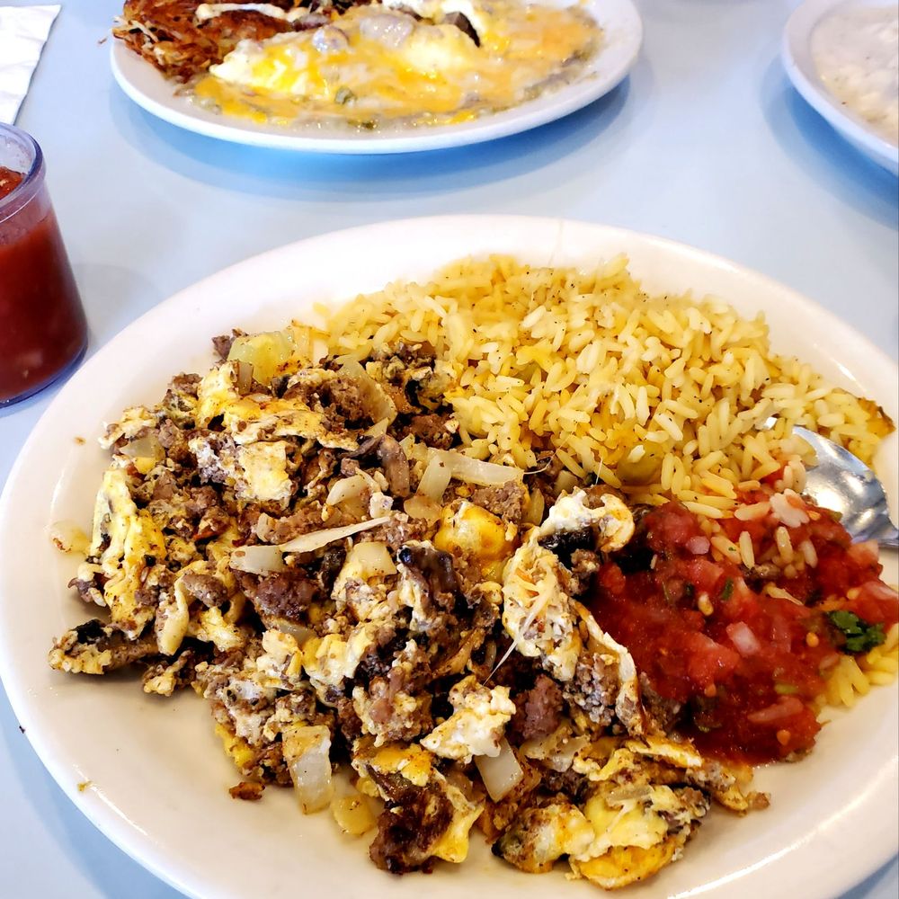 The Village Grille - Mexican scramble yummy - American Near Me - Lancaster, California The Village Grille - Mexican scramble yummy - American Near Me - Lancaster, California