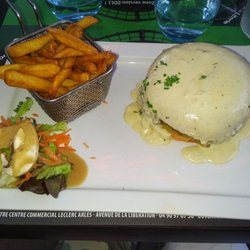 Le Mirabeau - The Roquefort Sauce cheeseburger. Wow. Huge and rich with the sauce. A fork and knife venture. :)