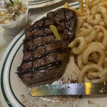 Flanigan's - Well done NY Strip - Sports Bars Near Me - Miramar, Florida