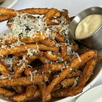The Downtown Grille - CRISPY FRITES Herbs de Provence | Parmigiano Reggiano Malt Vinegar Powder - Steakhouses Near Me - Winston-Salem, North Carolina The Downtown Grille - CRISPY FRITES Herbs de Provence | Parmigiano Reggiano Malt Vinegar Powder - Steakhouses Near Me - Winston-Salem, North Carolina