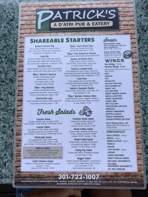 Menu photo 1 Patrick's Cumberland, MD