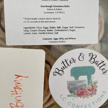 Butter & Batter Cookie Bar - 4 pack of cinnamon rolls. directions included - Desserts Near Me