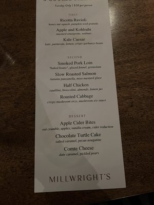 Menu photo 6 Millwright's Simsbury, CT Menu photo 6 Millwright's Simsbury, CT
