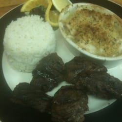 Maria's Pizza - Surf and turf...tips with baked scallops