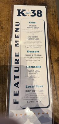 Menu photo 4 K38 Downtown Cary Cary, NC