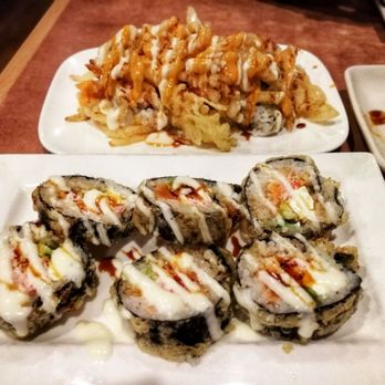 Four Seasons Sushi Bar & Grill - Medusa and Nevada roll (top to bottom) - Sushi Bars Near Me - Gilbert, Arizona Four Seasons Sushi Bar & Grill - Medusa and Nevada roll (top to bottom) - Sushi Bars Near Me - Gilbert, Arizona