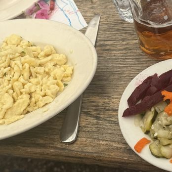 Speisekammer - Jägerschnitzel that comes with salad - German Near Me - Alameda, California