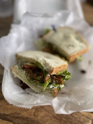 Photo of The Tomato Place - Vicksburg, MS, US. Fried Green Tomato BLT Sandwich