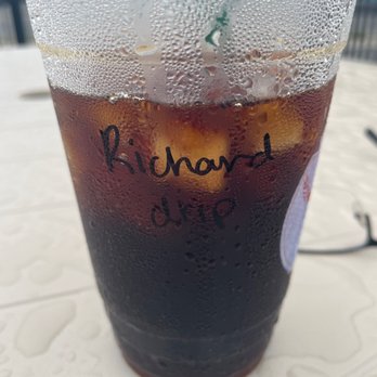 BreadWorks at Broad Ripple - Iced coffee with Richard Drip written on it. Should I take this personally? - Bakeries Near Me - Indianapolis, Indiana