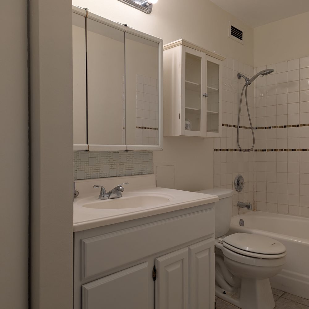A Little Paint - The finished bathroom, with all cabinets and walls bright and painted. - Painters Near Me A Little Paint - The finished bathroom, with all cabinets and walls bright and painted. - Painters Near Me