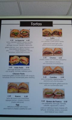 Menu photo 4 Tortas Las Tortugas Farmers Branch, TX